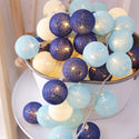 Cotton Ball Garland Fairy Lights